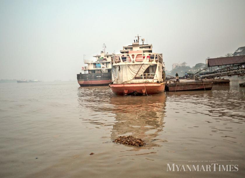 Misty morning along Yangon River. Zarni Phyo/The Myanmar Times