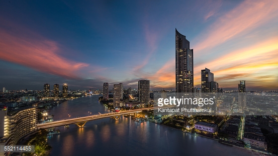 Stock Photo: Chao Phraya River / Bangkok, Thailand
