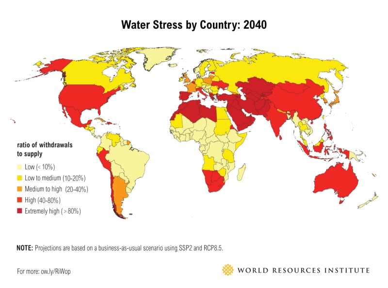water stress world map webready