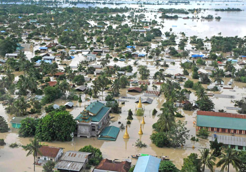 Flooding in Kalay, Sagaing State in 2015. Photo: Staff