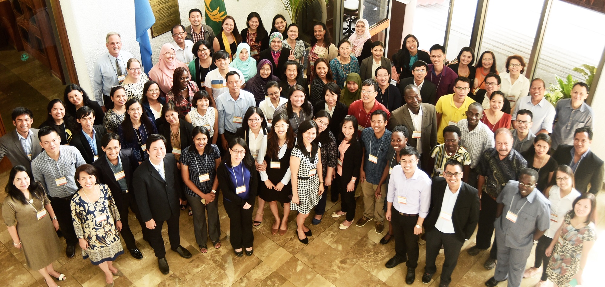 Young Southeast Asian scientists pose with mentors, workshop facilitators, and organizers.