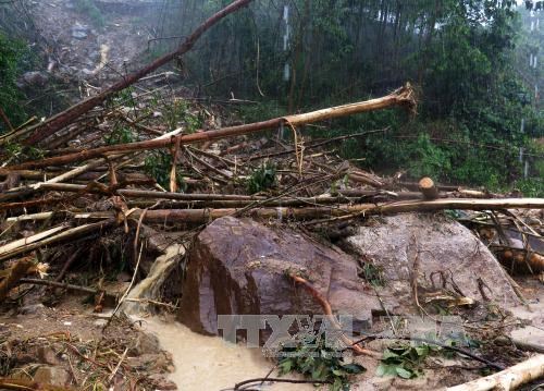 Many areas in the northern mountain province of Lao Cai will be affected by natural disasters during the rain and flooding season this year (Photo: VNA)