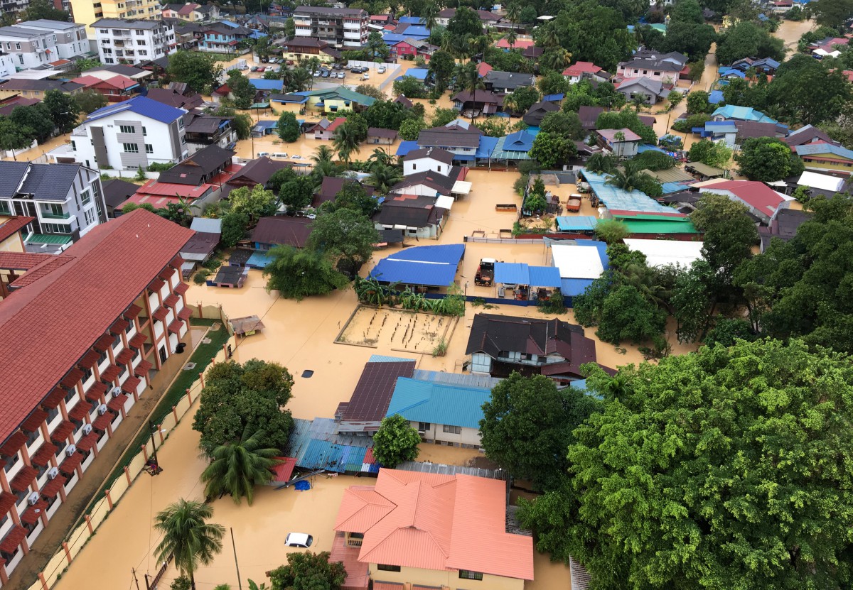 A flooded residential area in George Town. Source: Reuters