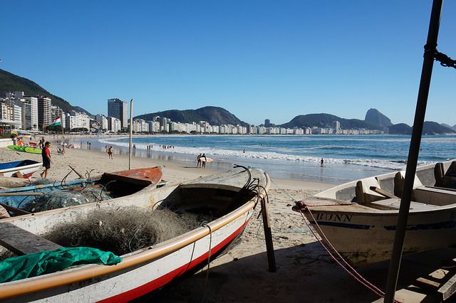 Copacabana Beach, Rio de Janeiro. Brazil and other countries call for adaptation to climate impacts in coastal and marine areas. Photo by Matt Kleffer/Flickr
