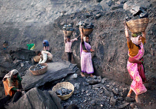 A file photo of a coal mine in Bokapahari, Jharkhand in India. World’s biggest coal users – China, the United States and India – have boosted coal mining in 2017. Photo - AP