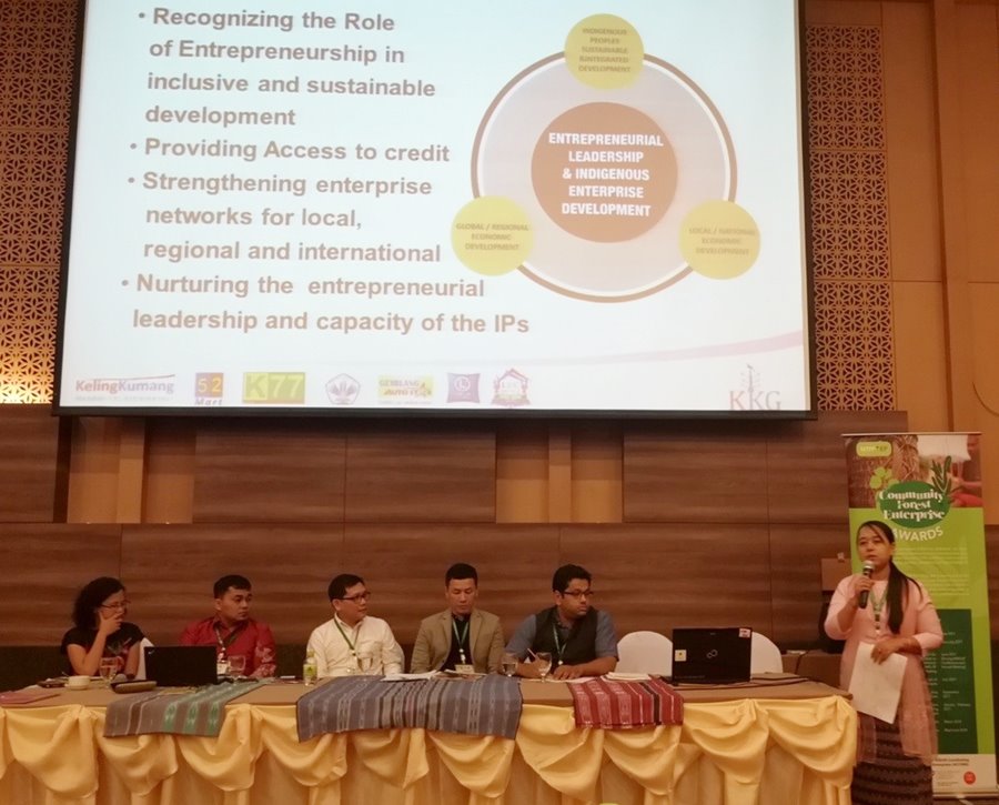 Dr. Win presents her paper entitled 'Promoting Productivity, Technology, and Innovation: Examples of Successful Community Forestry-based Enterprises in Myanmar.'