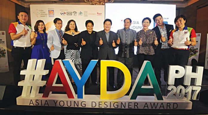 In Photo: Michael Francisco, Nippon Paint Coatings Philippines general manager (first from left) and Gladys Goh (first from right), Nippon Paint Malaysia Group general manager with the judges from the architecture and interior-design categories of Asia Young Designer Award.
