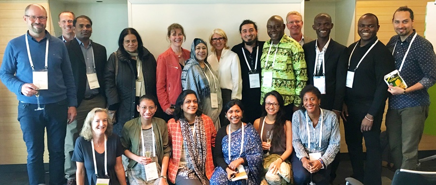 Clarissa Ruzol (first row, second from left) together with the Svenska Institutet, the Beijer Institute of Ecological Economics, the Stockholm Resilience Centre, and funded participants at a reception in the Resilience 2017 Conference, Stockholm.