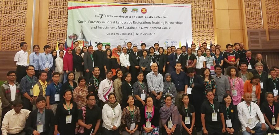 The participants and resource persons during the 7th AWG-SF Conference in Chiang Mai, Thailand.
