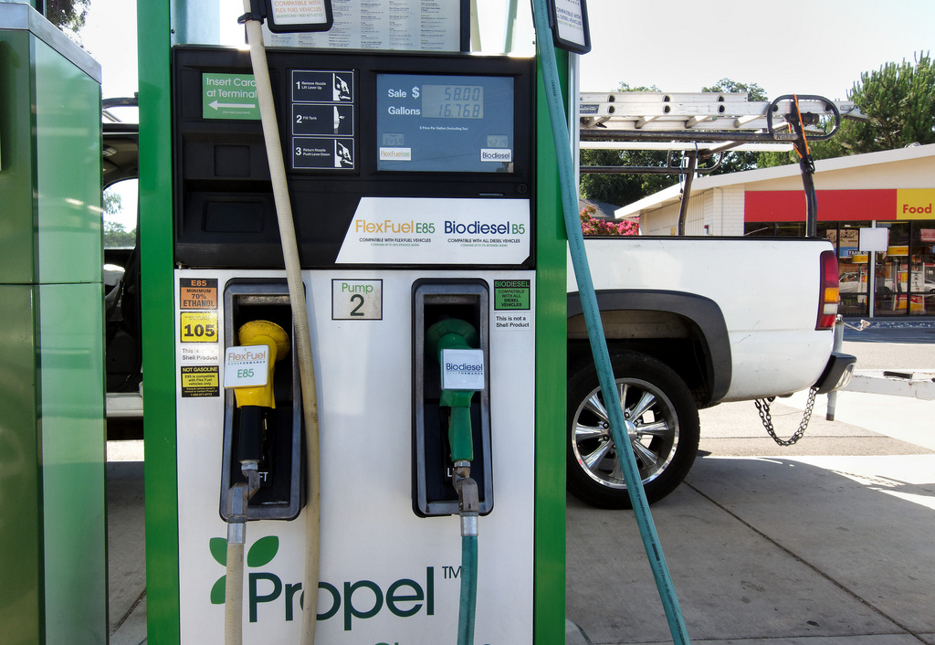 A filling station selling biodiesel. Photo by Robert Couse-Baker/flickr.