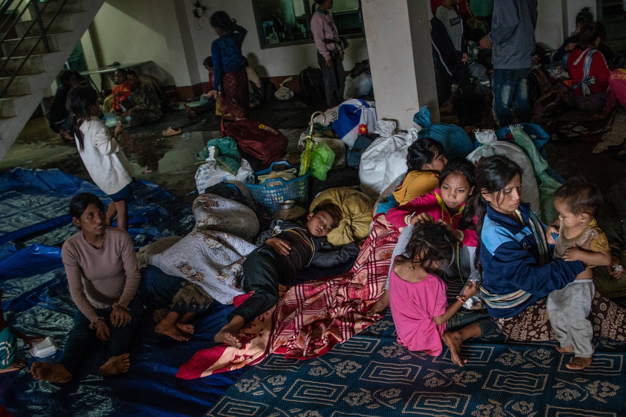Displaced residents seeking shelter in Paksong, Laos, on Wednesday.CreditBen C. Solomon/The New York Times