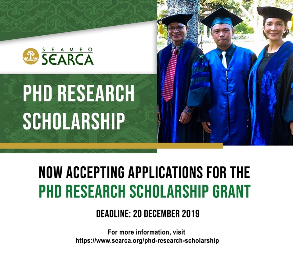 searca phd research scholarship applications now open 01