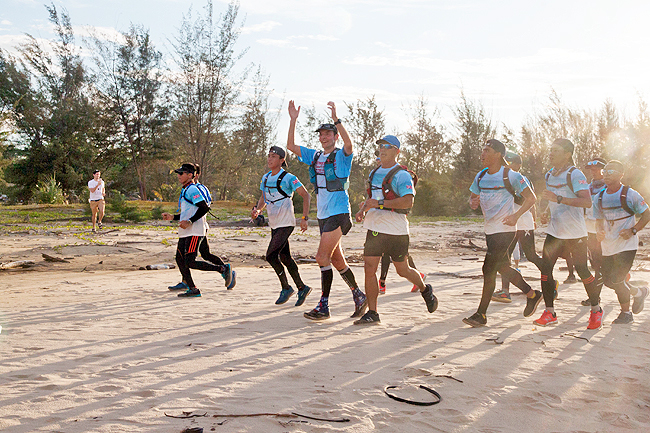 British High Commissioner to Brunei Darussalam Richard Lindsay ran the entire coastline of Brunei last November to raise awareness on the threats to the environment from plastic pollution and climate change. PHOTO: AZIZ IDRIS