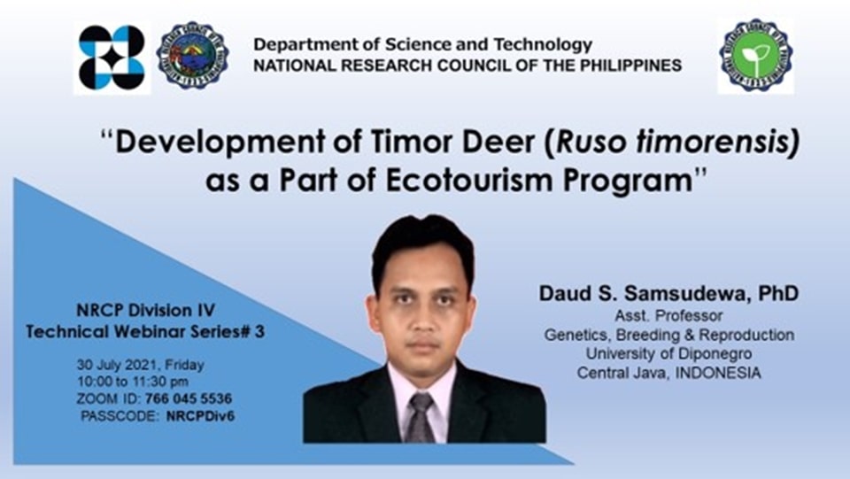 daad searca alumnus shares ecotourism program timor deer 01