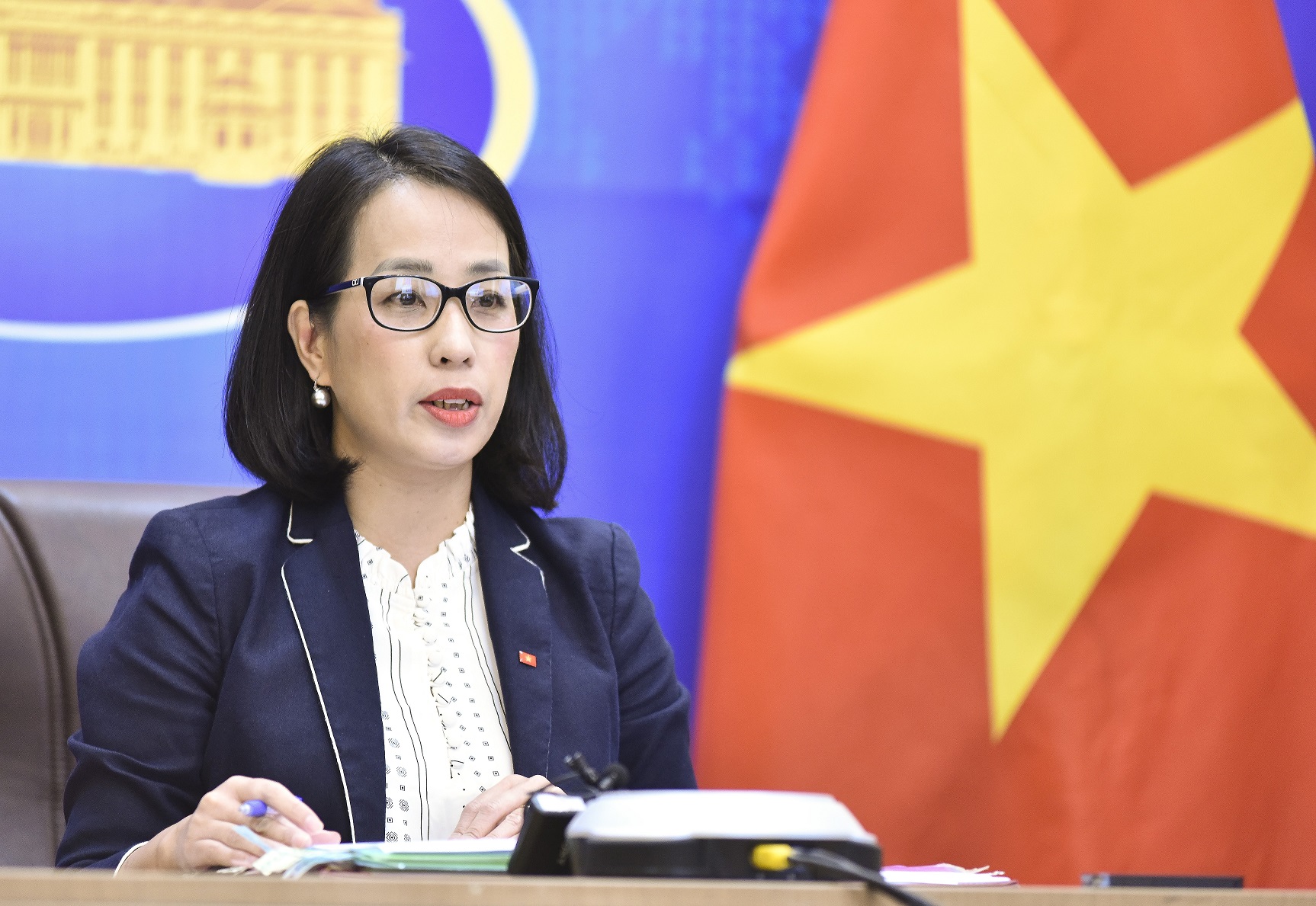 Deputy Spokeswoman of the Ministry of Foreign Affairs Pham Thu Hang. (Photo: VNA)