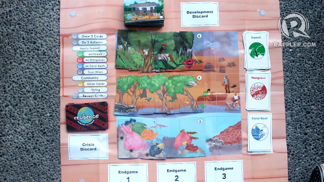 MOVE OVER MONOPOLY. A Philippine-made game revolves around the sustainable management of shared natural resources: forests, mangroves, and coral reefs. All photos by Pia Ranada/Rappler