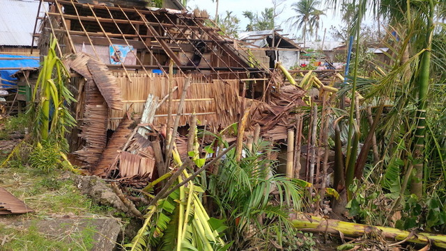 NO ROOF. Many families need shelter assistance after strong winds blow their roofs off. Photo from MaryJane Salomon