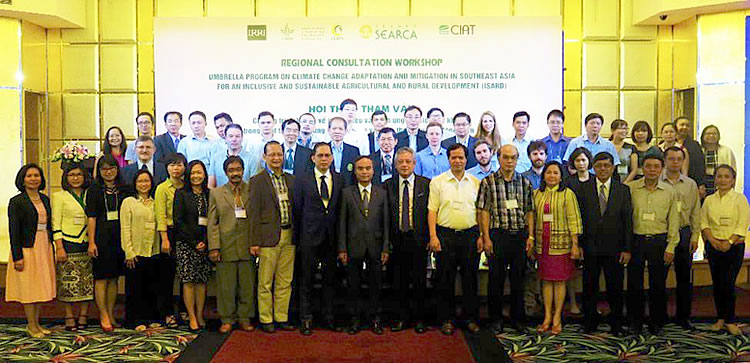Guests and participants of the Regional Consultation Workshop towards an Umbrella Program on Climate Change Adaptation and Mitigation in Southeast Asia for an Inclusive and Sustainable Agricultural and Rural Development.