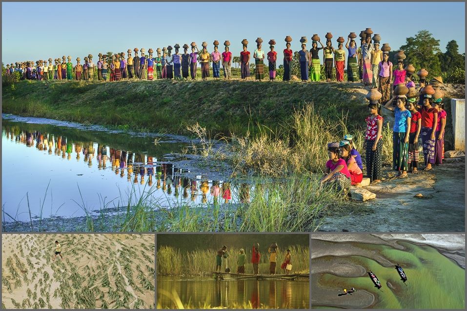 Water donation photo bags first prize in Southeast Asian photo contest