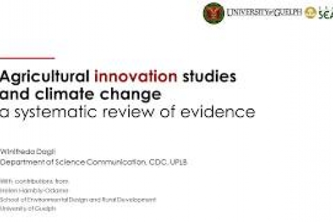 ADSS: Agricultural Innovation Studies and Climate Change: A Systematic Review of Evidence