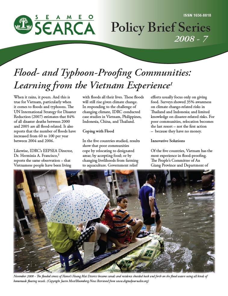 Flood- and Typhoon-Proofing Communities: Learning from the Vietnam Experience