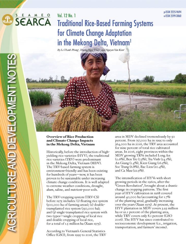 Traditional Rice-Based Farming Systems for Climate Change Adaptation in the Mekong Delta, Vietnam