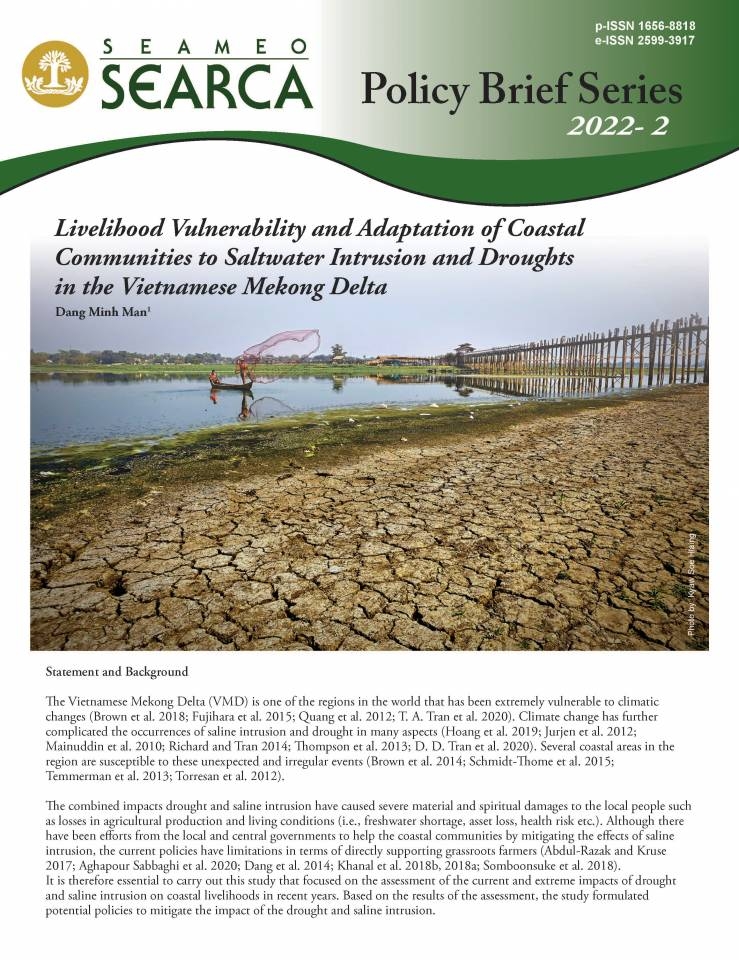 Livelihood Vulnerability and Adaptation of Coastal Communities to Saltwater Intrusion and Droughts in the Vietnamese Mekong Delta