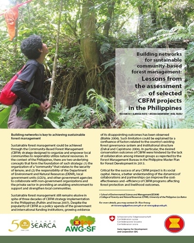 Building networks for sustainable community-based forest management: Lessons from the assessment of selected CBFM projects in the Philippines