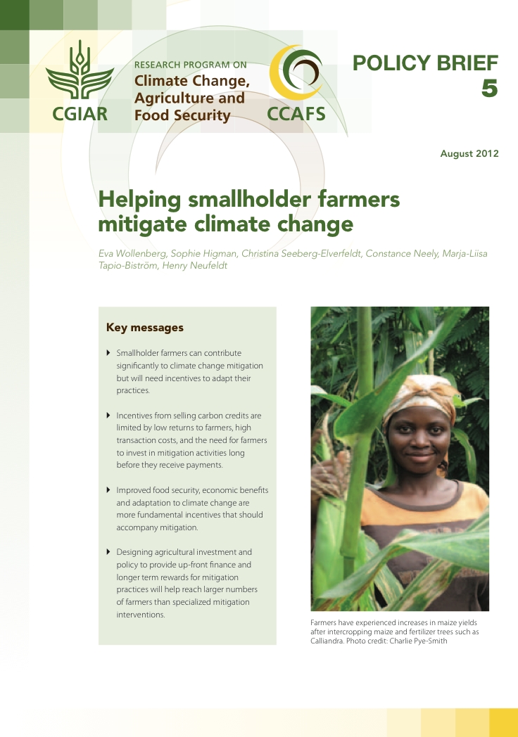 Helping smallholder farmers mitigate climate change